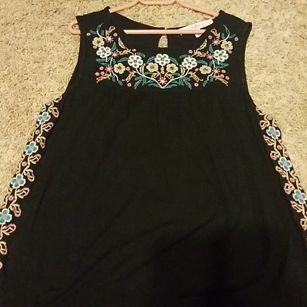 Embroidered Tank Top